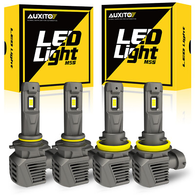 #ad 4x AUXITO 9005 H11 LED Headlight Bulbs Conversion Kit High Low Beam Bright White $61.99