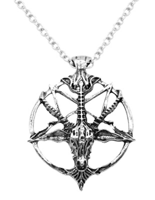 #ad New Large Goat Of Mendes Pentagram Satanic Baphomet Pagan Wicca Pendant Necklace $8.88