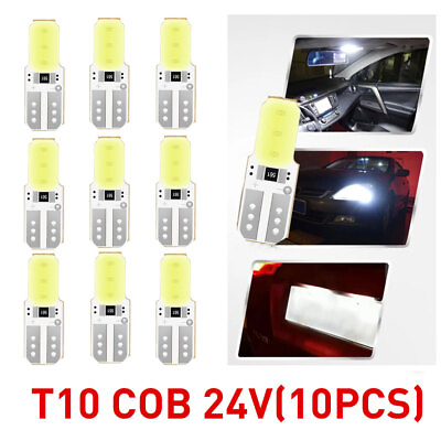 #ad 10Pcs LED CANbus T10 W5W 194 168 COB Car Interior Bulbs For Dome Map Lights $14.49