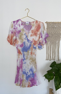 #ad Sky to Moon Tie Dye Flowy Mini Dress Sz.M $28.75