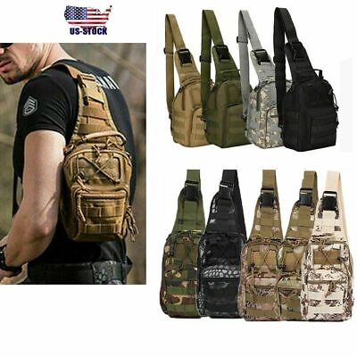 #ad Male Tactical Chest Bag Backpack Molle Crossbody Sling Messenger Shoulder Pack $9.59