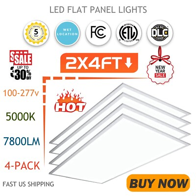 #ad 2X4 FT LED Troffer Flat Panel Lights 75W 2x4 Lay in LED Troffer Light Fixtures $199.00