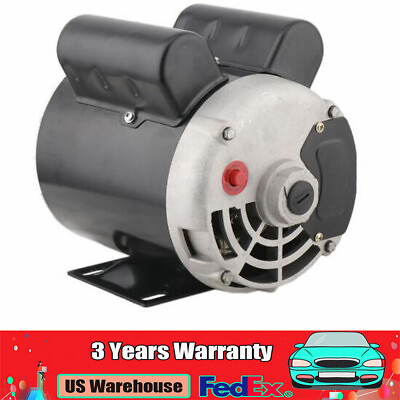 #ad Air Compressor Duty. CCW Electric Motor One Phase 3450RPM 56Frame 5 8quot; Shaft ODP $113.05