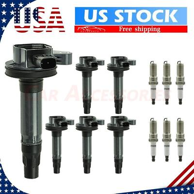 #ad 6Pack Ignition Coil amp; Iridium Spark Plug For Ford Lincoln Mazda 3.5L 3.7L UF553 $65.99