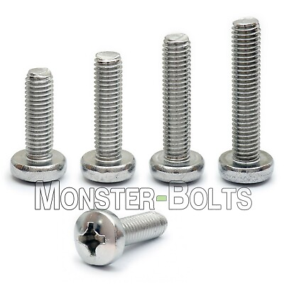#ad M5 Stainless Steel Phillips Pan Head Machine Screws Cross Recessed DIN 7985A $6.41