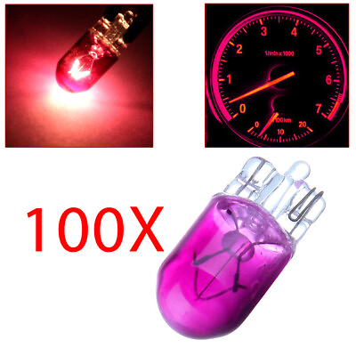 #ad 100x Purple W5W T10 12V Halogen Bulbs Instrument Panel Cluster Gauge Light Bulb $23.79