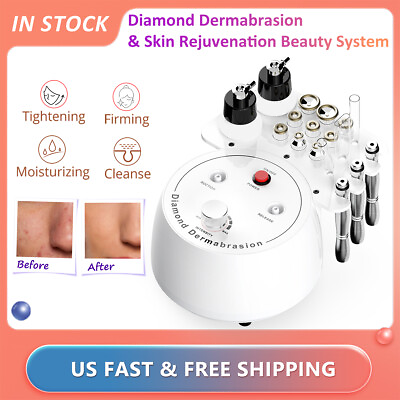 #ad 3 in 1 Diamond Microdermabrasion Machine Facial Skin Care Salon Spray Equipment $59.69