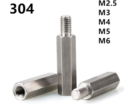 #ad 304 stainless steel Hex support Male Female Hex Standoff Screw Spacer Pillar $14.36