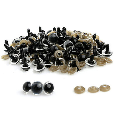 #ad 100 Pcs 8 20mm Plastic Safety Eyes Great for Hand Making Convenient to Use $12.67