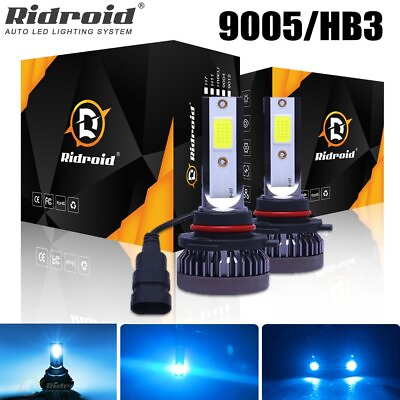 #ad 9005 LED Headlight Super Bright Bulbs Kit 8000K Blue 26000LM High Low Beam HB3 $10.99
