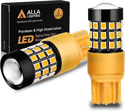 #ad Newly Upgraded T20 7440 7443 LED Turn Signal Light Bulbs 7444NA 7442NAK Amber Y $32.31