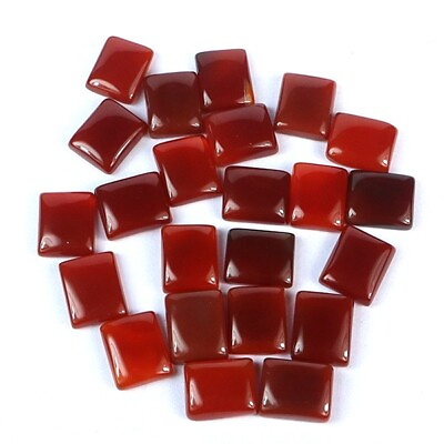 #ad 12x10 mm Wholesale Lot 126 Ct 23 pc Natural Red Carnelian Rectangle Cab Gemstone $16.09