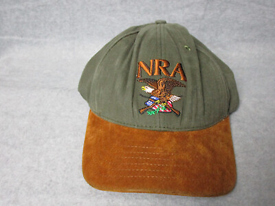 #ad #ad NRA Hat Cap Strap Back Adult One Size Green Brown National Rifle Association $5.20