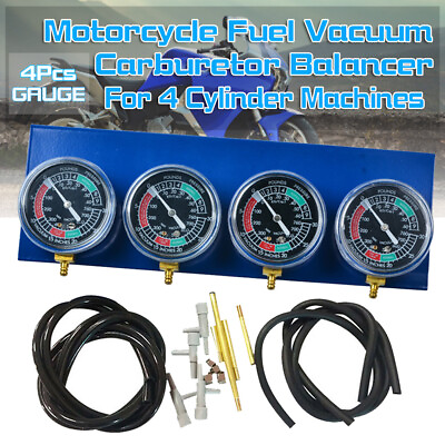 #ad Motorcycle Fuel Vacuum Carburetor Tool 4 Cylinder for Motorcycle Motorbike Carbs $53.36