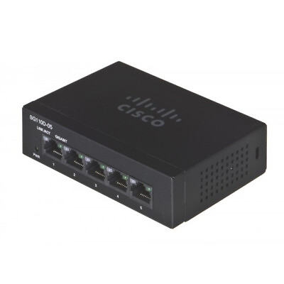 #ad Cisco 110 SG110D 05 5 Ports Ethernet Switch 1000Base X SG110D 05 EU WS $40.00