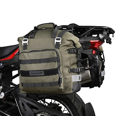 #ad Rhinowalk Motorcycle Side Pannier Bag Waterproof Quick Release Saddle Bag Green $73.90
