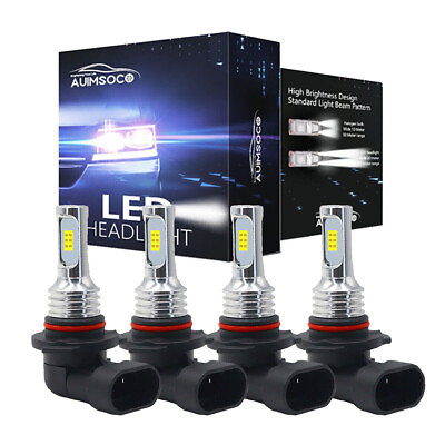 #ad 90059006 LED Headlights Kits Combo Bulbs 6500K High Low Beam Super White Bright $33.99