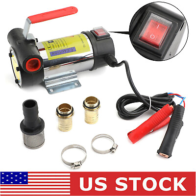 #ad 12V 10GPM 175W Electric Diesel Oil And Fuel Transfer Extractor Gas Pump Motor US $33.72
