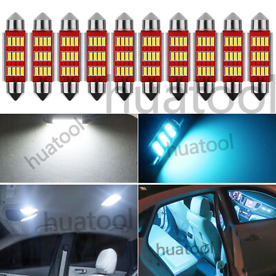 #ad 10X Canbus Error Free 41mm 578 211 212 2 6429 LED Bulbs Interior Map Dome Lights $9.88