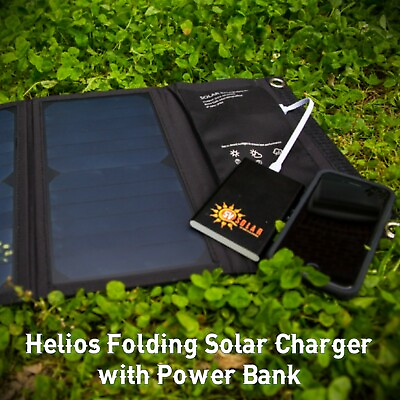HELIOS FOLDING SOLAR CHARGERS WITH POWER BANK $45.00