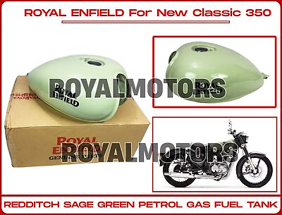 #ad Royal Enfield New Classic 350 quot;REDDITCH SAGE GREEN PETROL GAS FUEL TANKquot; C $356.40
