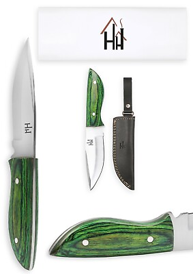 CUSTOM CARBON STEEL KNIFE HANDMADE WOOD HANDLE SKINNING KNIFE FIXED BLADE KNIFE $15.99