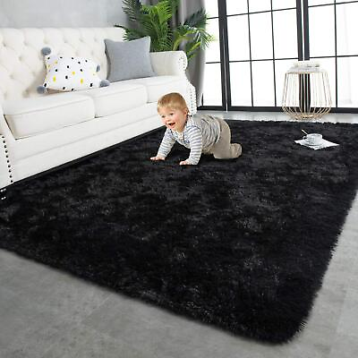 #ad TWINNIS Super Soft Shaggy Rugs Fluffy Carpets 4x5.9 Feet Indoor Modern Plus... $36.97