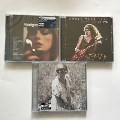#ad Taylor Swift Midnights amp; Folklore Album CD And Speak Now World Tour Live CDDVD $35.50