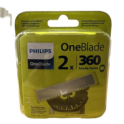 #ad Philips Norelco OneBlade 360 Blade Replacement 2X Pack NEW SEALED IN BOX $19.90