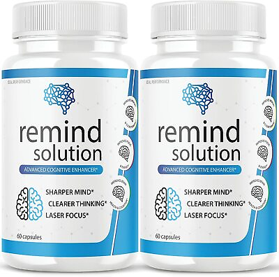 #ad #ad Remind Solution Memory Advanced Cognitive Brain Health Function 120 Cap 2 Pack $59.95