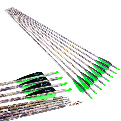 #ad Archery 300 340 400 Spine 30quot; Carbon Arrows for Compound Recurve Bow Hunting 12X $59.99