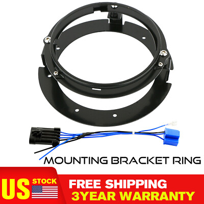 #ad Round Mounting Brackets Ring Wire Adapter For 7#x27;#x27; LED Headlight Jeep Wrangler JK $31.99