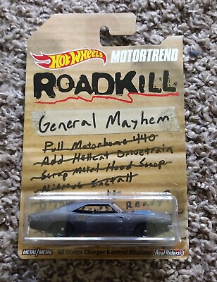 #ad Hot Wheels Motor Trend Roadkill 68 Dodge Charger General Mayhem READ DESCRIPTION $79.99
