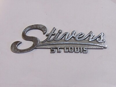 #ad Vintage Stivers Ford St. Louis Missouri Metal Dealer Badge Emblem Tag Trunk $39.00