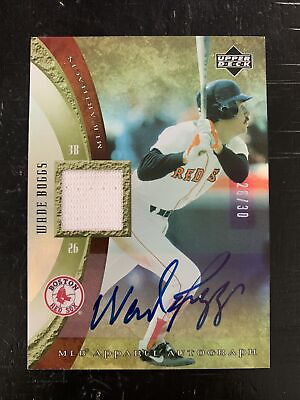 #ad 2005 Upper Deck Hall Of Fame Autograph Jersey Card MLB WB Wade Boggs #26 30 $120.00