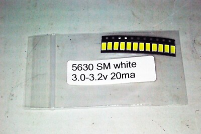 #ad 5630 SMD white LED 3 3.2v 20ma pack of 12 $1.20