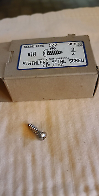 #ad #10 x 3 4quot; Phillips Round Head Metal Screws 18 8 Stainless Steel Qty 100 $12.00