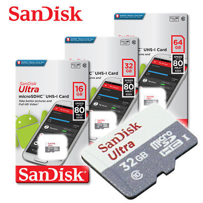 #ad SanDisk Ultra New 16GB 32GB 64GB microSDHC microSDXC Flash Memory Card C10 U1 $5.29