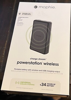 #ad #ad Mophie Charge Stream Powerstation Wireless Portable Battery PLUS USB C amp; A PORTS $19.99