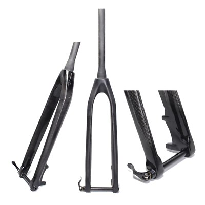 #ad Full Carbon Mountain Bikes Rigid Fork Tapered Passing Axle 100*15mm Fork Fork $206.64