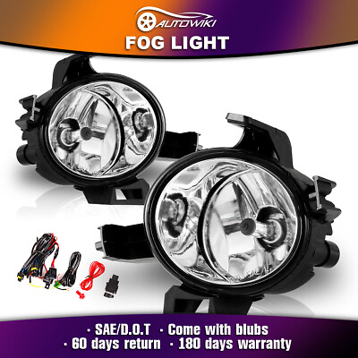 #ad For 05 06 Nissan Altima 04 06 Quest Fog Lights Clear Lens Pair Switch Wiring Kit $42.99
