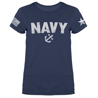 #ad Navy Military Veteran American Pride Patriotic Graphic Womens T shirt $15.03