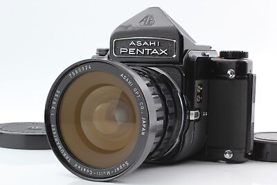 #ad Exc5 Pentax 6x7 67 Film Camera Eye Level Finder 55mm f3.5 Lens From JAPAN $549.99