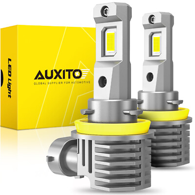 #ad New H11 AUXITO LED Headlight Kit Low Beam Bulbs Super Bright 6500K Waterproof $25.99