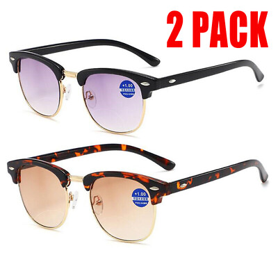 #ad #ad 2Pack Men Reading Glasses Sunglasses Square Bifocal Lens Anti Blue Light Eyewear $17.99