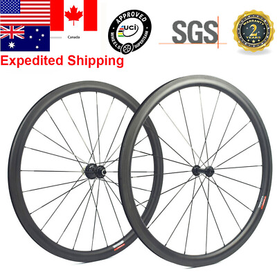 #ad Lightweight 700C Carbon Wheelset Road Bike Bicycle Wheels Clincher Rim Brake $449.00