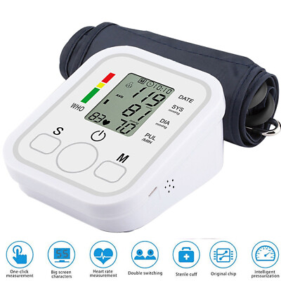 #ad LCD Digital Wrist Blood Pressure Monitor BP Cuff Gauge Heart Rate Machine D2L1 $12.99