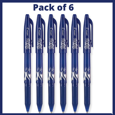 #ad Pilot FriXion Ball Erasable Gel Pen Fine Pt 0.7mm Blue Ink Pack of 6 $29.99
