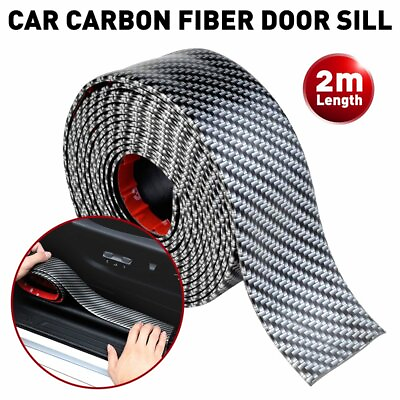 #ad 3CMx2M Car Carbon Fiber Rubber Edge Guard Strip Door Sill Protector Accessories $9.99