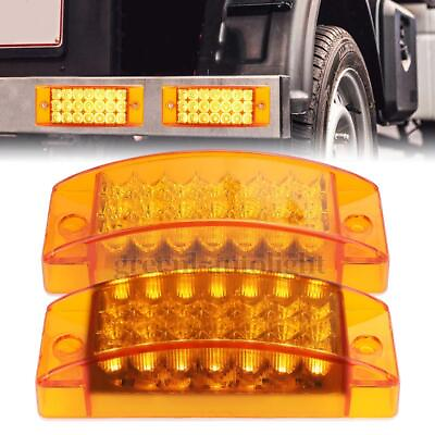 #ad 2X Amber 21LED Trailer Truck Side Marker Light Clearance Flowing Turn Signal DRL $13.98